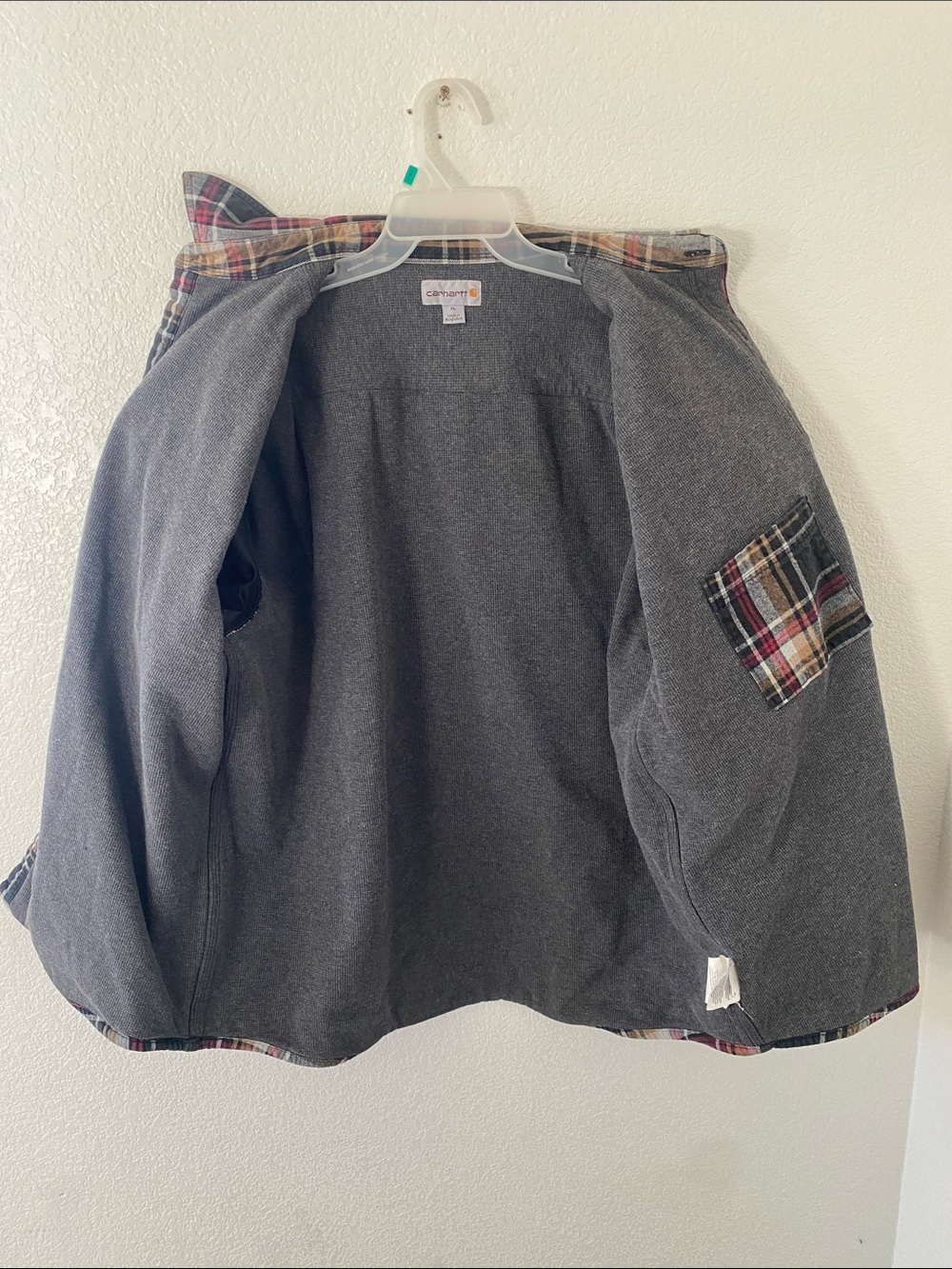 Carhartt Men’s Heavyweight Thermal Lined Plaid Flannel Shirt Jacket Size XL